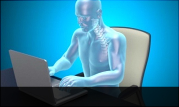 목동자생한방병원 목질환 VDT증후군-정상적인 사람의 컴퓨터 하는 모습입니다.